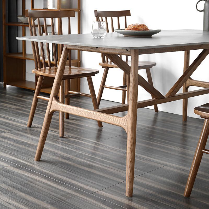 1/4/5 Pieces Solid Wood Table Set Rectangular Dining Chairs Set for Home