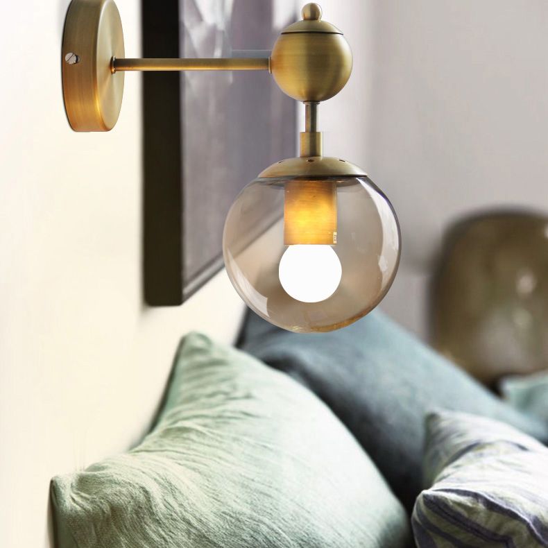 Globe Clear Class Wall Lighting Fixtures Modern Wall Mounted Light Fixture for Bedroom
