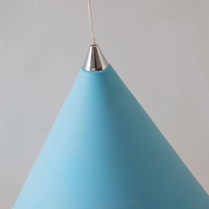 Contemporary Single Light Hanging Lamp Macron Metal Led Pendant Light for Study Room