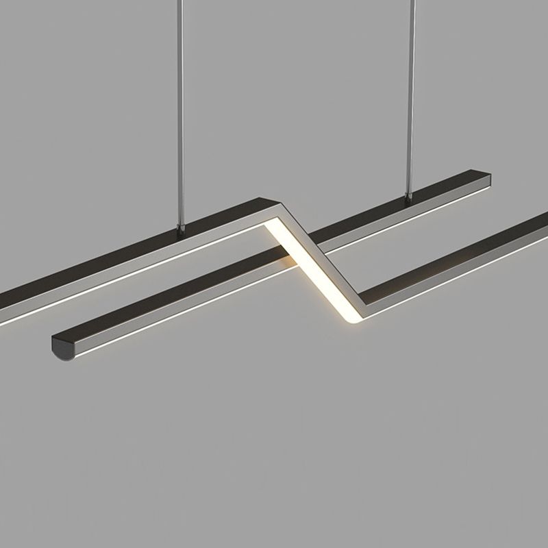 Simple LED Island Light Modern Island Hanging Light with Silica Gel Shade for Dining Room