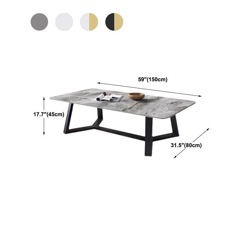 Slate Coffee Table Minimalist Rectangle Coffee Table for Living Room