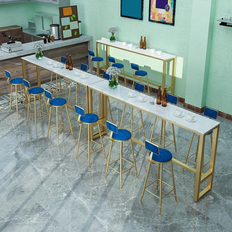 Taburete de bar con tapicería glamorosa taburete de barra con patas de hierro y espalda baja, cojín