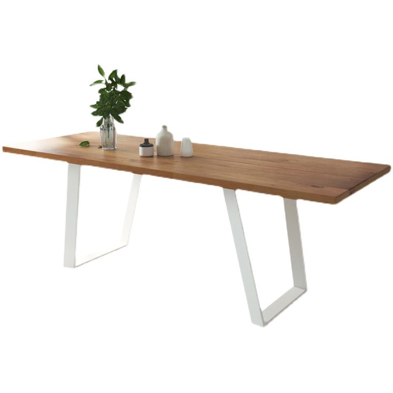 1/2/3/4 Pcs Pine Wood Industrial Dining Set with Rectangle Table Dinette Set