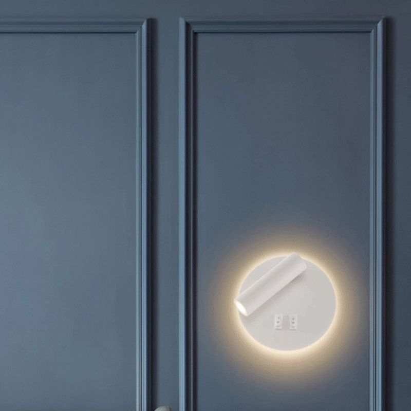 Modern Style Wall Mount Light 2 Lights LED Wall Light with Acrylic Shade for Bedside