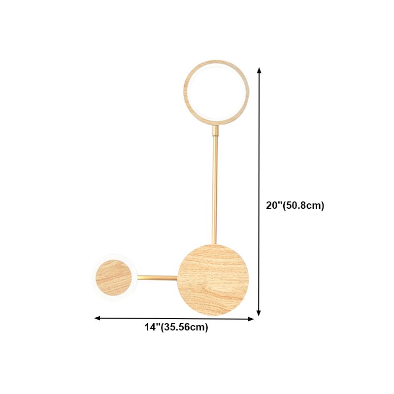 Wooden Wall Mount Light Modern LED Wall Light with Acrylic Shade for Bedroom