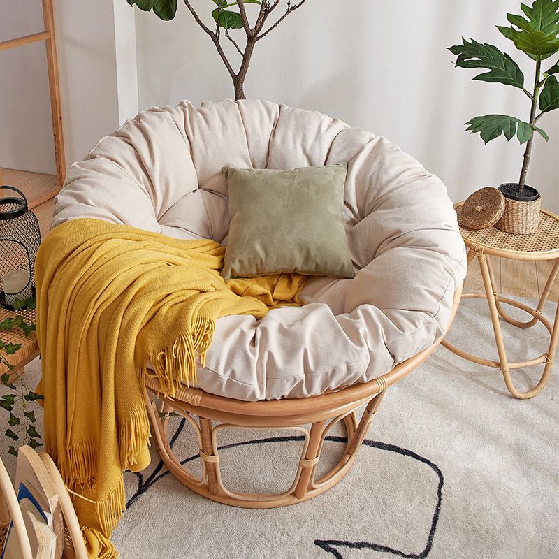 Linen Rattan Chair 27.5" H  Arms Included Chair for Living Room