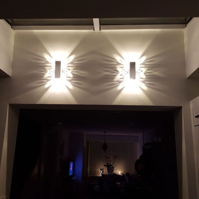 Contemporáneo de lámpara rectangular lámpara de metal 2 luces LED MALED MALED