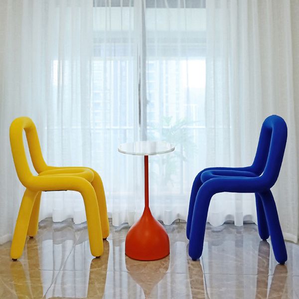 Zeitgenössischer Stil Velvet Stuhl Set Open Heckseite Essküchenstühle