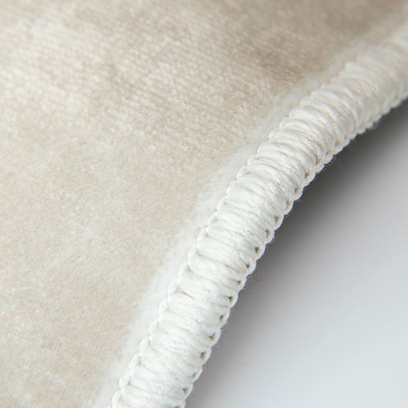 Black Living Room Area Carpet Color Block Polyester Area Rug Anti-Slip Easy Care Rug