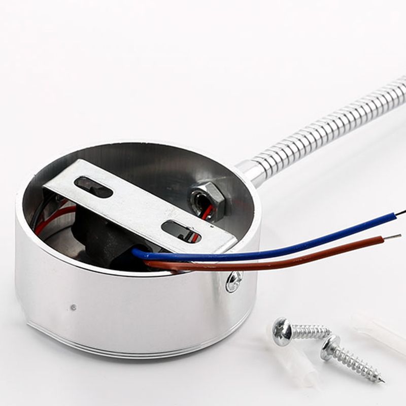 Éclairage mural de cylindre en métal style contemporain 1 éclairage de lecture murale lumineuse