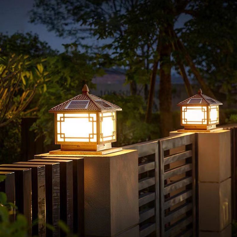 Modern Minimalist LED Pillar Lamp Household Solar Light for Garden