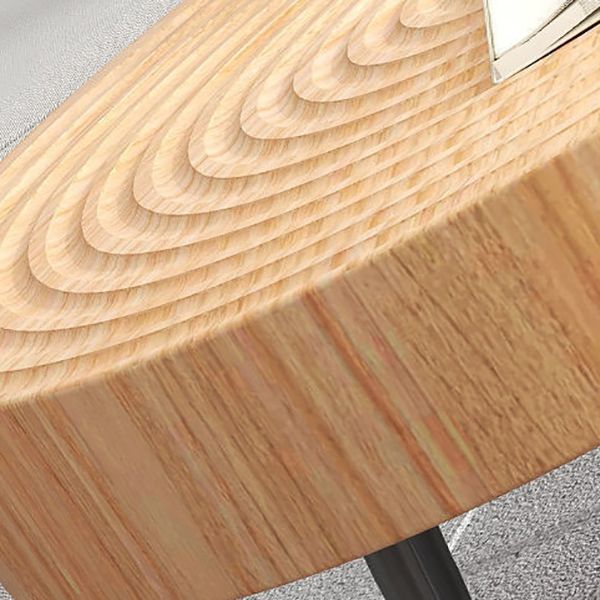 Contemporary Cocktail Table Round Solid Wood Coffee Cocktail Table