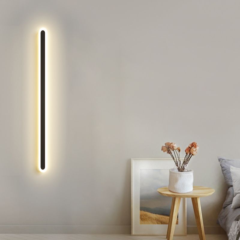 Zeitgenössischer Stil lineare Leuchtenleuchten Metal 1 Light LED -Wandleuchten