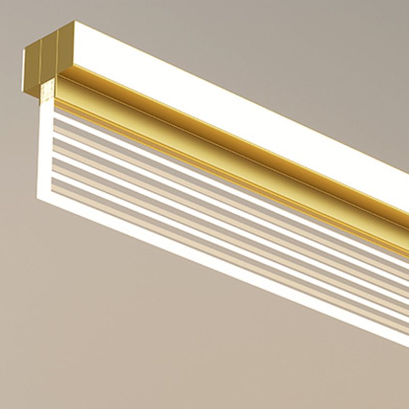 Rectangular Acrylic Island Lighting Simple Style LED Suspension Light with Spotlight