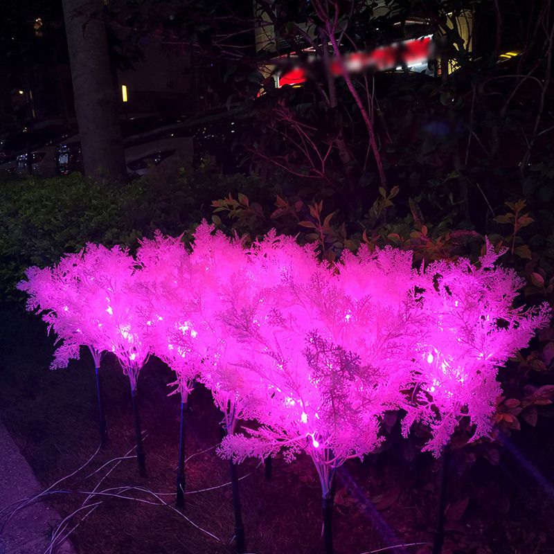 Rime Tree Shaped Courtyard LED Lawn Lighting Plastic Artistic Landscape Light, 10 Pcs
