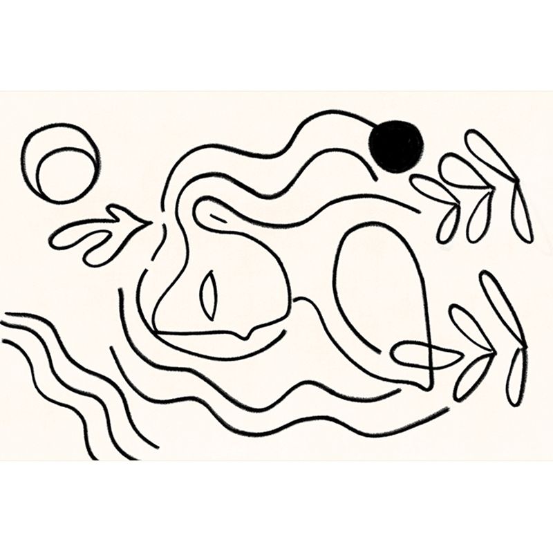 Stijlvol modern tapijt Wit abstract abstract Patroon Rug polyester Anti-slip Tapijt voor thuisdecoratie