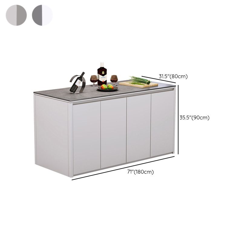 Home Dining Kitchen Island Table Modern Rectangular Kitchen Island
