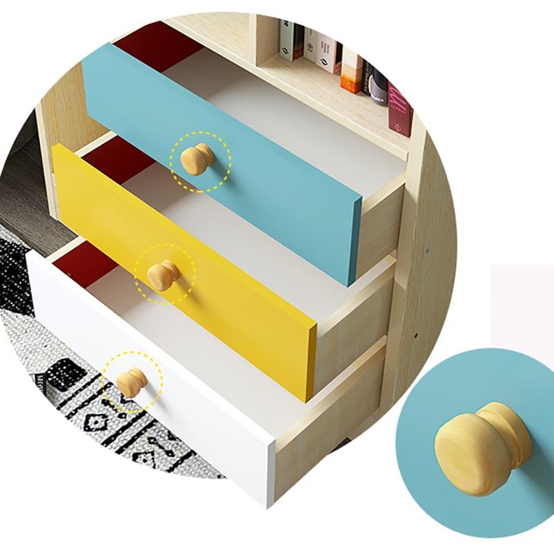 Contemporary Vertical Open Shelf Bookcase Engineered Wood Home Book Shelf with Shelves