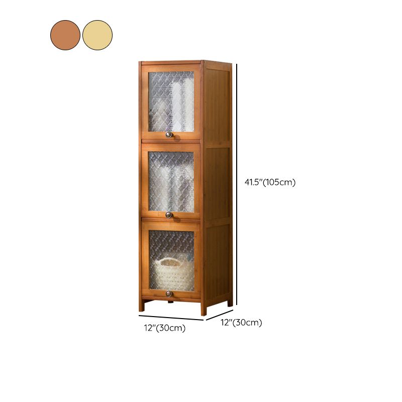 Wood Standard Cabinet Glass Door Contemporary Accent Cabinet with Doors