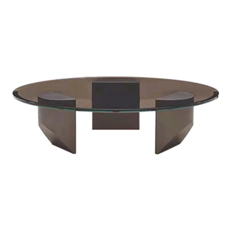 3 Legs Glass Single Coffee Table Tropical No Distressing Coffee Table