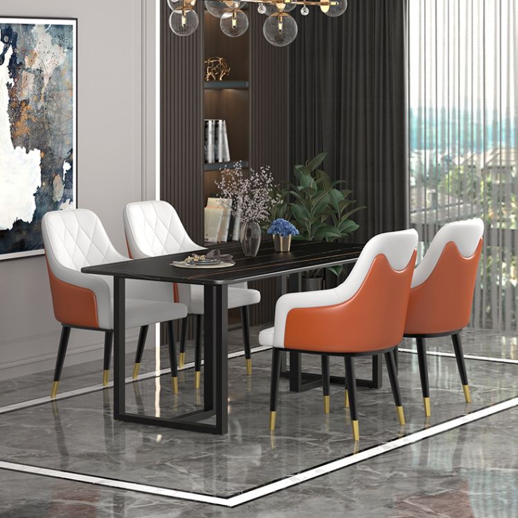 Nordic 1/5/7 Pieces Dining Set Rectangle Stone Dining Table for Dining Room Kitchen