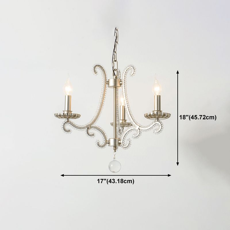 Lustre de style européen Light Crystal Multi-Head Pendants pour le salon