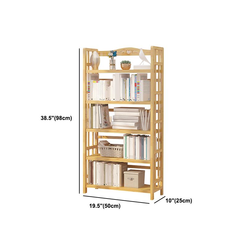 Adjustable Wood Book Shelf Bamboo Natural Shelf Bookcase Open Shelf Shelves Included