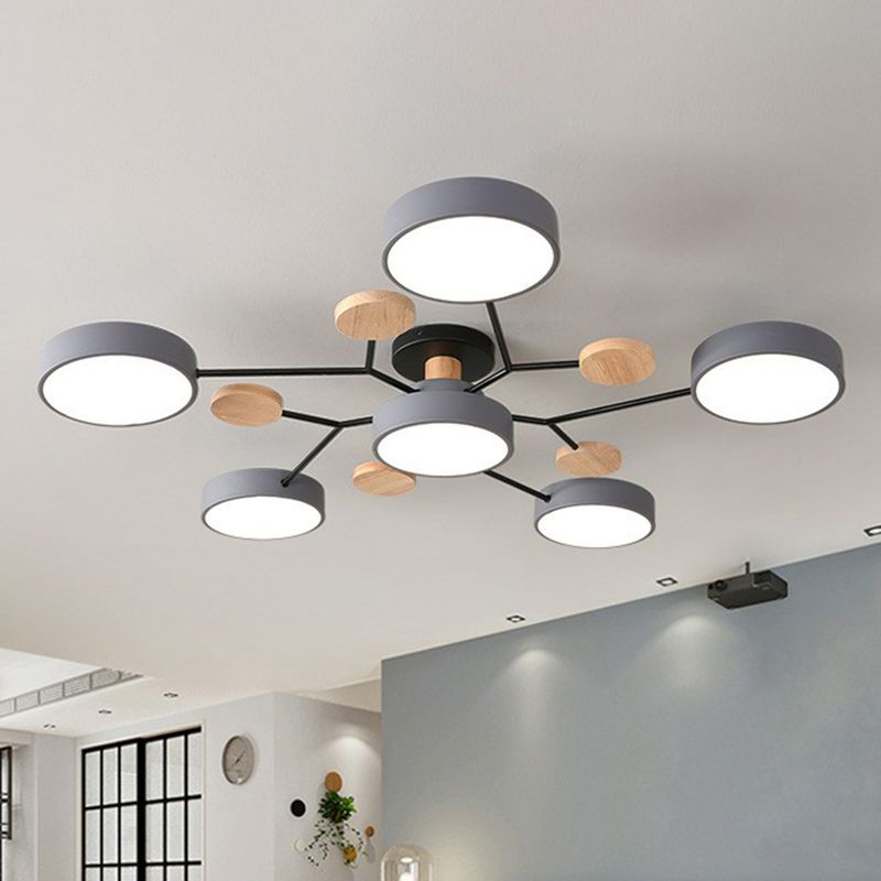 Light lampada il lampada del soffitto a LED a LED a LED rotondo acrilico semplice.