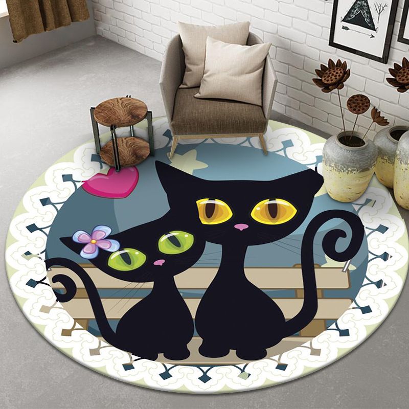 Light Pink Flamingos Rug Polyester Simple Rug Washable Rug for Living Room