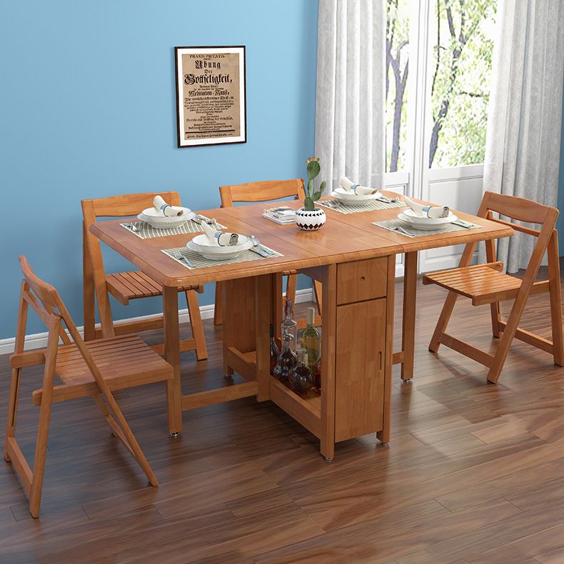 Mesa de comedor moderna de mediados de siglo Mesa de madera maciza con base de madera maciza