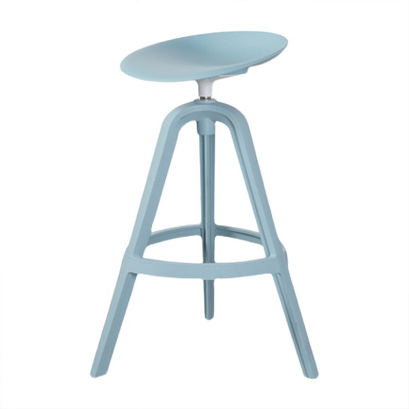 Scandinavian Swivel Bucket Bar Stool Plastic Armless Bar Stool with  with 3 Legs