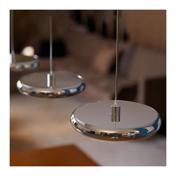 Pendentif rond en acier inoxydable