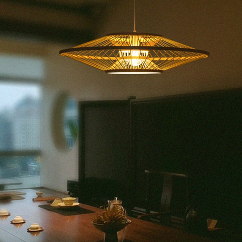 Luz geométrica colgante de estilo de estilo moderno 1 iluminación de luz hacia abajo