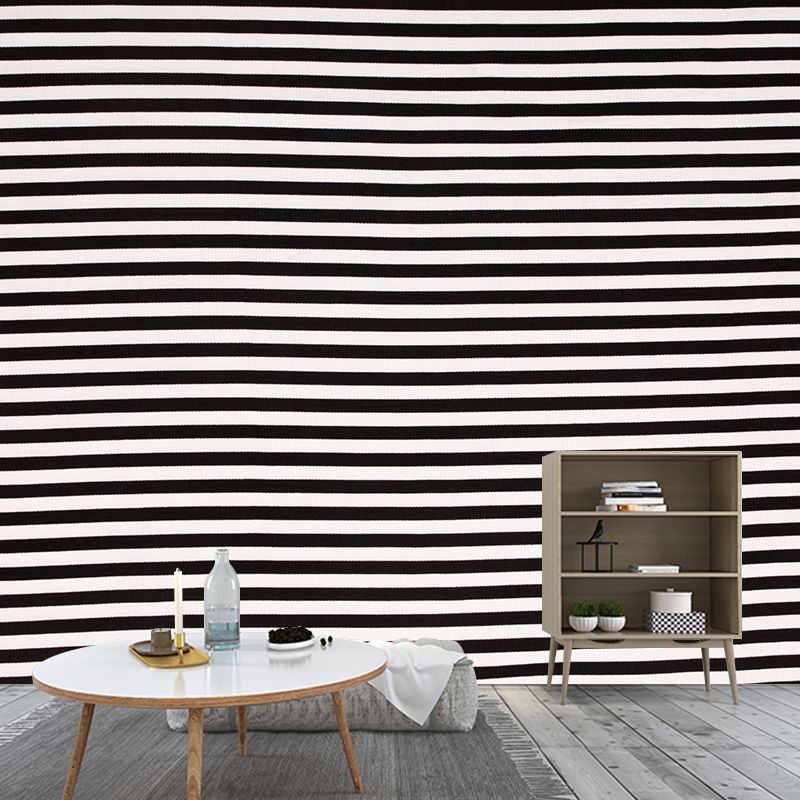 Customized Large Modern Mural Wallpaper Mildew Resistant Stripe Wall Decor