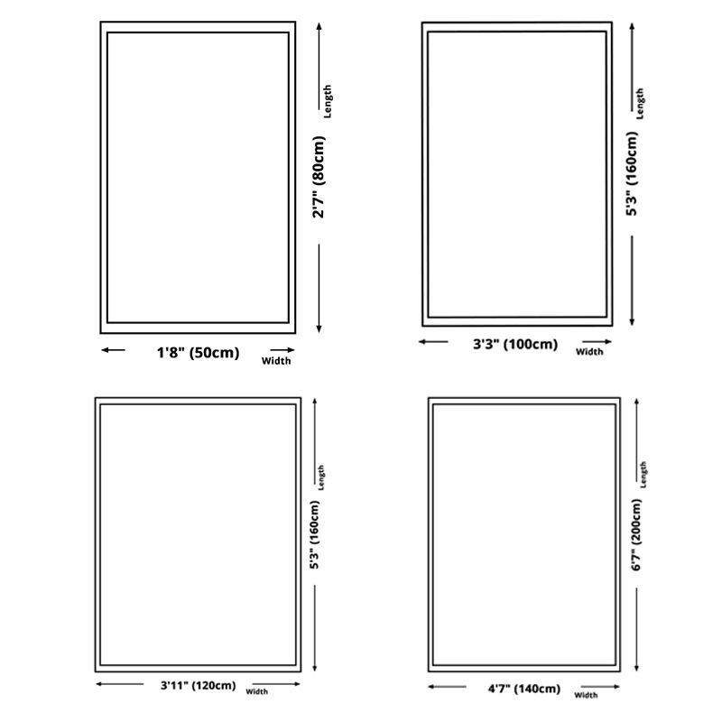 Blue Tone Modern Indoor Rug Polyester Leaves Print Carpet Easy Care Rug for Home Decoration