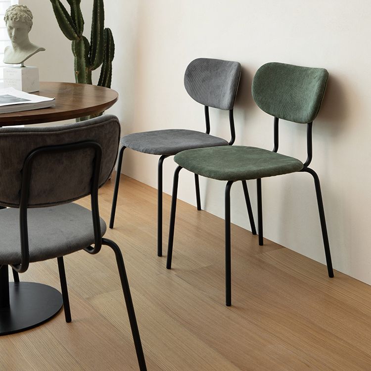 Chaises latérales de salle à manger en métal, Style Glam, chaise latérale à dossier ouvert pour usage domestique