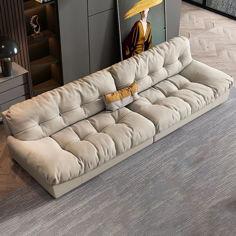 Contemporary Fabric Living Room Armless Tufted Split-Back Seating