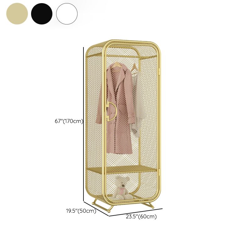 Bedroom Wardrobe Armoire Industrial Style Metal Storage Cabinet