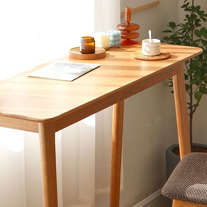 Modern Rectangular Bar Table Solid Wood Bar Table for Dining Room