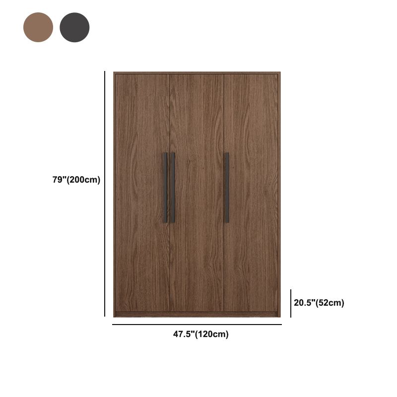 Contemporary Wardrobe with Garment Rod Engineered Wood Wardrobe Closet