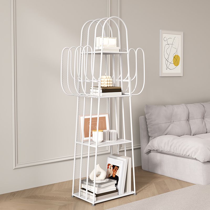 Metal Closed Back Standard Bookshelf Metal Shelves Included Bookcase