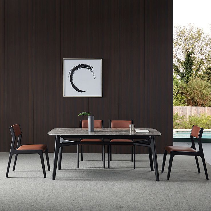 Modern Style Dining Chair Solid Wood Indoor Dining Chair with Wooden Frame