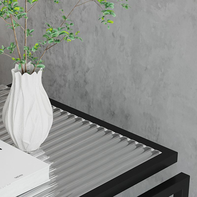 17.72" Tall Contemporary Side End Table Metal Frame Sofa Side Accent Table