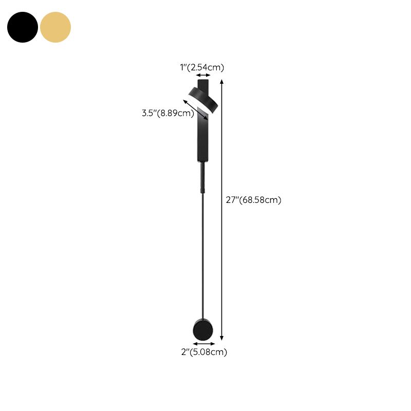 Modern Simple Metal Wall Light Circle Shape Rotatable Wall Lamp for Living Room