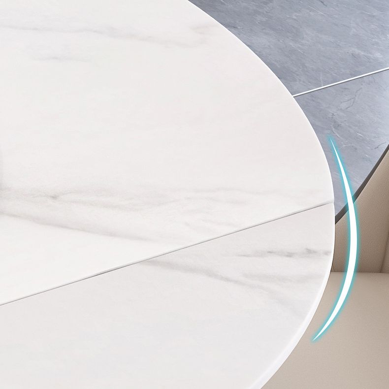 Modern Pedestal Round Dining Table Stone Table for Dining Room Kitchen