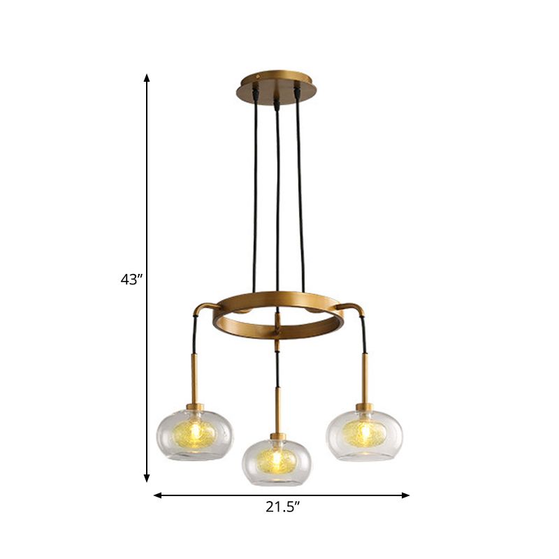 Wit/gouden wagenwiel kroonluchter boerderij helder glas 3/6/8 koppen hanglampje plafondlicht