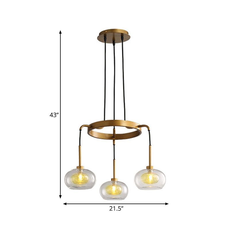 Weiß/Gold Wagenrad Kronleuchter Bauernhaus klares Glas 3/6/8 Köpfe Anhänger Deckenleuchte