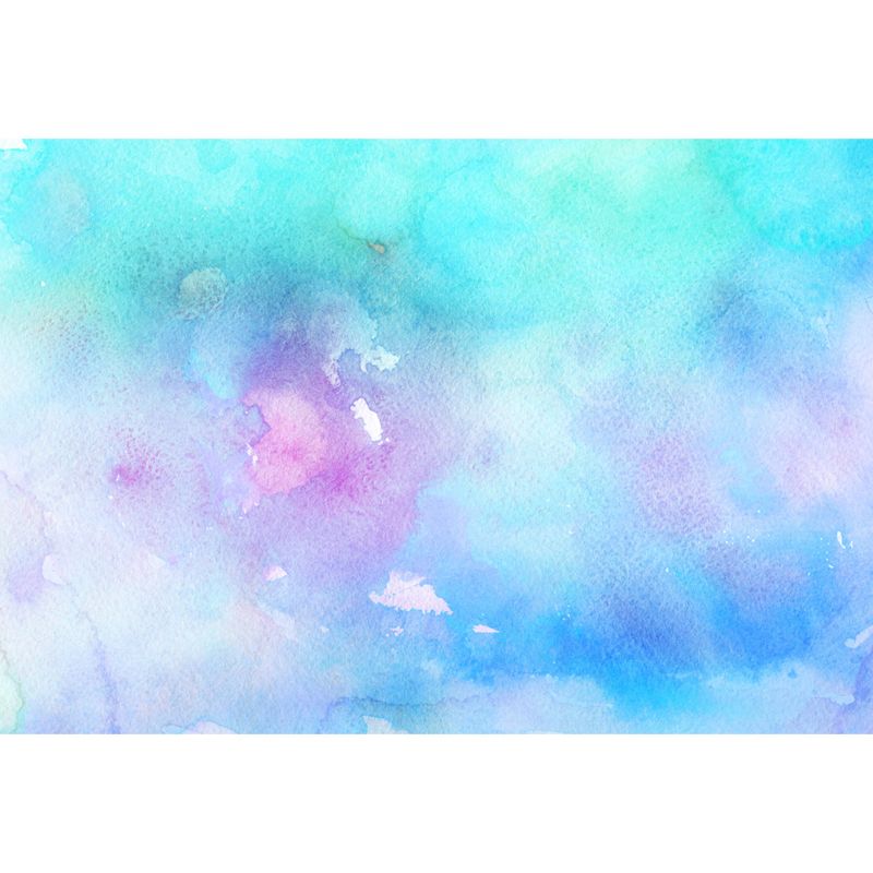 Abstract Lotus Pond Mural Wallpaper Artistry Non-Woven Material Wall Art in Blue