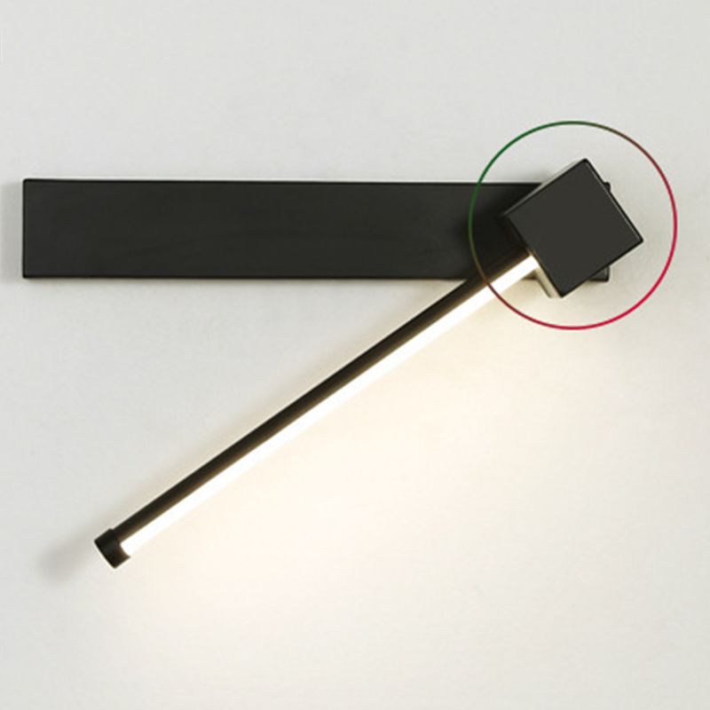 Modern Metal Wall Light Strip Rotatable 12" Wide LED Wall Sconce for Living Room