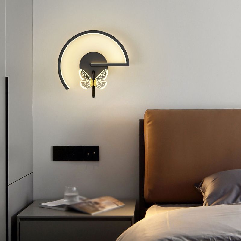 Metal Geometric Wall Mounted Lamps Modern Style 2 Lights Wall Light Sconces